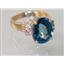 10K, 14K or 18K Gold Ladies Ring, Neptune Garden Topaz, R244