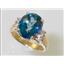 10K, 14K or 18K Gold Ladies Ring, Neptune Garden Topaz, R244