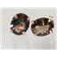 14k Gold Post Earrings, Smoky Quartz, E102