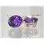 14k Gold Leverback Earrings, Amethyst, E207