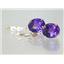 14k Gold Leverback Earrings, Amethyst, E207