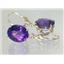 14k Gold Leverback Earrings, Amethyst, E207
