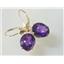 14k Gold Leverback Earrings, Amethyst, E207