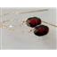 14k Gold Threader Earrings, Mozambique Garnet, E105