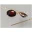 14k Gold Threader Earrings, Mozambique Garnet, E105