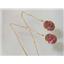 14k Gold Threader Earrings, Created Black Opal, E105