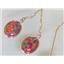 14k Gold Threader Earrings, Created Black Opal, E105