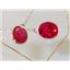 14k Gold Threader Earrings, Created Ruby, E105