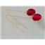 14k Gold Threader Earrings, Created Ruby, E105