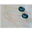 14k Gold Threader Earrings, London Blue Topaz, E105