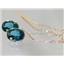 14k Gold Threader Earrings, London Blue Topaz, E105