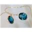 14k Gold Threader Earrings, London Blue Topaz, E105