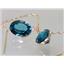 14k Gold Threader Earrings, London Blue Topaz, E105