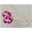 14k Gold Threader Earrings, Pure Pink Topaz, E105