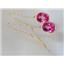 14k Gold Threader Earrings, Pure Pink Topaz, E105