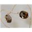 14k Gold Threader Earrings, Smoky Topaz, E105