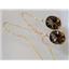 14k Gold Threader Earrings, Smoky Topaz, E105