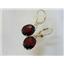 14k Gold Leverback Earrings, Mozambique Garnet, E207