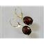 14k Gold Leverback Earrings, Mozambique Garnet, E207