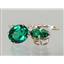 14k Gold Leverback Earrings, Russian Nanocrystal Emerald, E207
