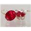 14k Gold Leverback Earrings, Created Ruby, E207