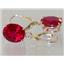 14k Gold Leverback Earrings, Created Ruby, E207