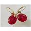 14k Gold Leverback Earrings, Created Ruby, E207