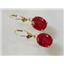 14k Gold Leverback Earrings, Created Ruby, E207