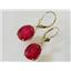 14k Gold Leverback Earrings, Created Ruby, E207