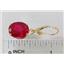 14k Gold Leverback Earrings, Created Ruby, E207