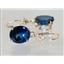 14k Gold Leverback Earrings, Created Blue Sapphire, E207