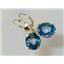 14k Gold Leverback Earrings, Neptunes Garden Topaz, E207