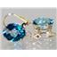 14k Gold Leverback Earrings, Neptunes Garden Topaz, E207