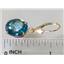 14k Gold Leverback Earrings, Neptunes Garden Topaz, E207