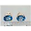 14k Gold Post Earrings, Neptunes Garden Topaz, E102