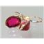 14k Gold Leverback Earrings, Crimson Fire Topaz, E201