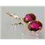 14k Gold Leverback Earrings, Crimson Fire Topaz, E201