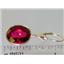 14k Gold Leverback Earrings, Crimson Fire Topaz, E201