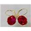 14k Gold Leverback Earrings, Created Ruby, E201
