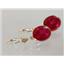 14k Gold Leverback Earrings, Created Ruby, E201