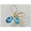 14k Gold Leverback Earrings, Swiss Blue Topaz, E221