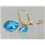 14k Gold Leverback Earrings, Swiss Blue Topaz, E221