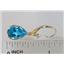14k Gold Leverback Earrings, Swiss Blue Topaz, E221