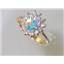 10K, 14K or 18K Gold Ladies Ring, Mercury Mist Topaz, R235