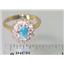 10K, 14K or 18K Gold Ladies Ring, Mercury Mist Topaz, R235