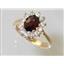 10K, 14K or 18K Gold Ladies Ring, Mozambique Garnet, R235