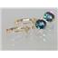 14k Gold Leverback Earrings, Mystic Fire Topaz, E011