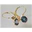 14k Gold Leverback Earrings, Mystic Fire Topaz, E011
