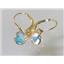 14k Gold Leverback Earrings, Mercury Mist Topaz, E011