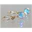 14k Gold Leverback Earrings, Mercury Mist Topaz, E011
